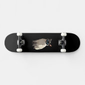 Siamese Cat Art Blue-Mit Augen Cat Lover Skateboard (Horizontal)