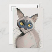 Siamese Cat Art Card Postkarte (Vorne/Hinten)