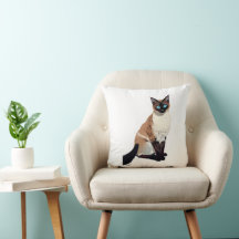 Siamese Cat Art Electric Blue-Mit Augen Cat Lover
