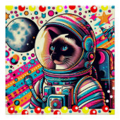 SIAMESE CAT-ASTRONAUT 4 POSTER (Vorderseite)
