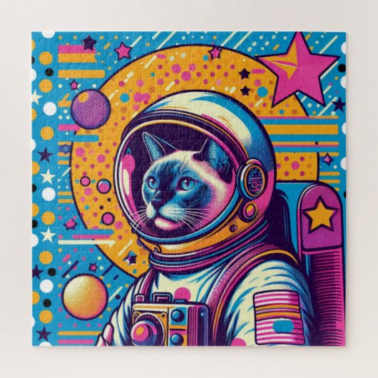 SIAMESE CAT-ASTRONAUT 6 PUZZLE (Vertikal)