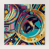 SIAMESE CAT-ASTRONAUT 7 PUZZLE (Horizontal)