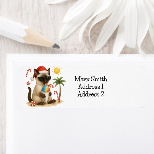 Siamese Cat Beach zu Weihnachten im Juli (Insitu)