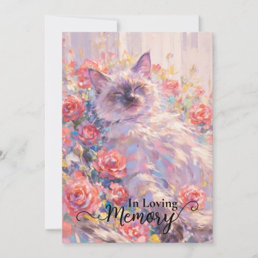 Siamese Cat Beileid Card Einladung (Vorderseite)