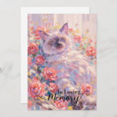Siamese Cat Beileid Card Einladung (Vorne/Hinten)