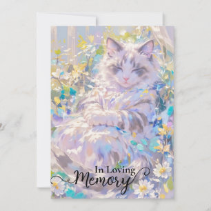 Siamese Cat Beileid Card Einladung