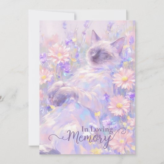 Siamese Cat Beileid Card Einladung (Vorderseite)
