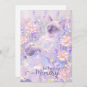 Siamese Cat Beileid Card Einladung (Vorne/Hinten)