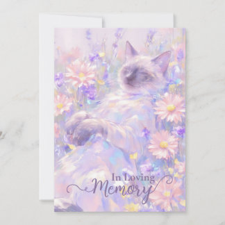 Siamese Cat Beileid Card Einladung