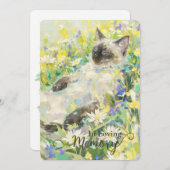 Siamese Cat Beileid Card Feiertagskarte (Vorne/Hinten)
