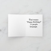 Siamese Cat Birthday Card Karte (Innenseite)