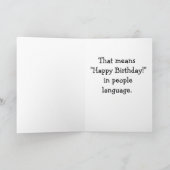 Siamese Cat Birthday Card Karte (Innenseite)