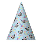 Siamese Cat Birthday Party Hat Blue Partyhütchen (Links)