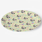 Siamese Cat Birthday Party Paper Plates Yellow Pappteller (Schrägansicht)