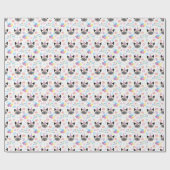 Siamese Cat Birthday Wrapping Paper Geschenkpapier (Flach)