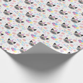 Siamese Cat Birthday Wrapping Paper Geschenkpapier (Ecke)