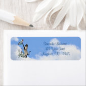 Siamese Cat Blue Butterfly Niedliche Adresse (Insitu)