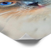 Siamese Cat-Blue Eyes Poster (Ecke)