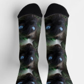 Siamese Cat Blue Eyes Socken (Oben)
