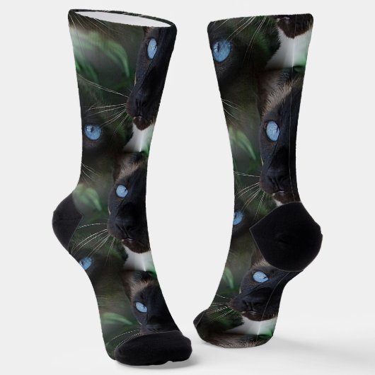 Siamese Cat Blue Eyes Socken (Gewinkelt)