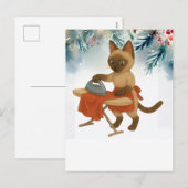 Siamese Cat bügelt zu Weihnachten (Vorne/Hinten)