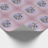 Siamese Cat Butterfly Daisies Personalisiert Geschenkpapier (Ecke)