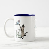 Siamese Cat Butterfly Daisies Tasse (Links)