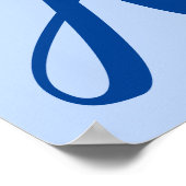 Siamese Cat Butterfly Monogram Initial A Poster (Ecke)