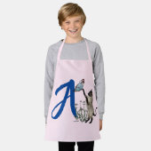 Siamese Cat Butterfly Monogram Initial A Schürze (Getragen)