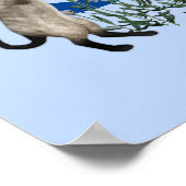 Siamese Cat Butterfly Monogram Initial G Poster (Ecke)
