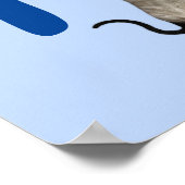 Siamese Cat Butterfly Monogram Initial H Poster (Ecke)