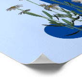 Siamese Cat Butterfly Monogram Initial J Poster (Ecke)