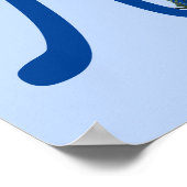 Siamese Cat Butterfly Monogram Initial N Poster (Ecke)