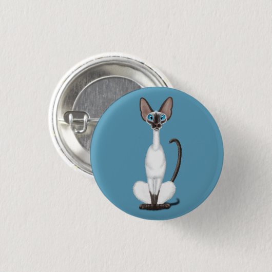 Siamese Cat Button (Vorne & Hinten)