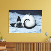 Siamese Cat by Bihr Le Leinwand Art Print (Insitu (Wohnzimmer))