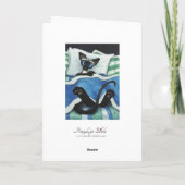 Siamese Cat by BiHrle Blank Card Karte (Rückseite)