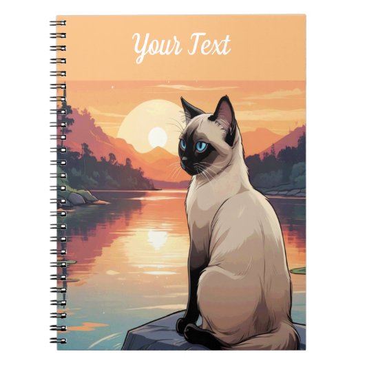 Siamese Cat by Lake Notizblock (Vorderseite)