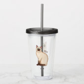 Siamese cat cartoon illustration acryltrinkbecher (Vorderseite)