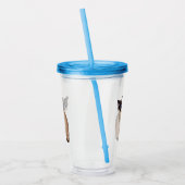 Siamese cat cartoon illustration acryltrinkbecher (Links)