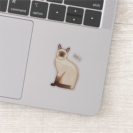 Siamese cat cartoon illustration aufkleber (Ausschnitt)