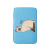 Siamese cat cartoon illustration badematte (Vorderseite Vertikal)