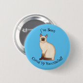 Siamese cat cartoon illustration button (Vorne & Hinten)