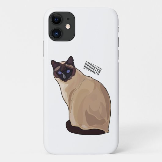 Siamese cat cartoon illustration Case-Mate iPhone hülle (Rückseite)