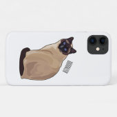 Siamese cat cartoon illustration Case-Mate iPhone hülle (Rückseite (Horizontal))