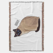Siamese cat cartoon illustration decke (Vorderseite Vertikal)