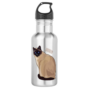 Siamese cat cartoon illustration edelstahlflasche
