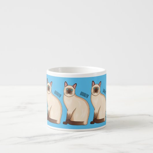 Siamese cat cartoon illustration espressotasse (Vorderseite)