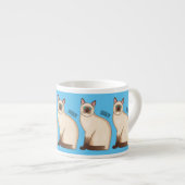 Siamese cat cartoon illustration espressotasse (Vorderseite Rechts)