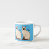 Siamese cat cartoon illustration espressotasse (Rechts)