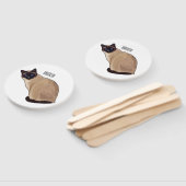 Siamese cat cartoon illustration fächer (Non-assembled)